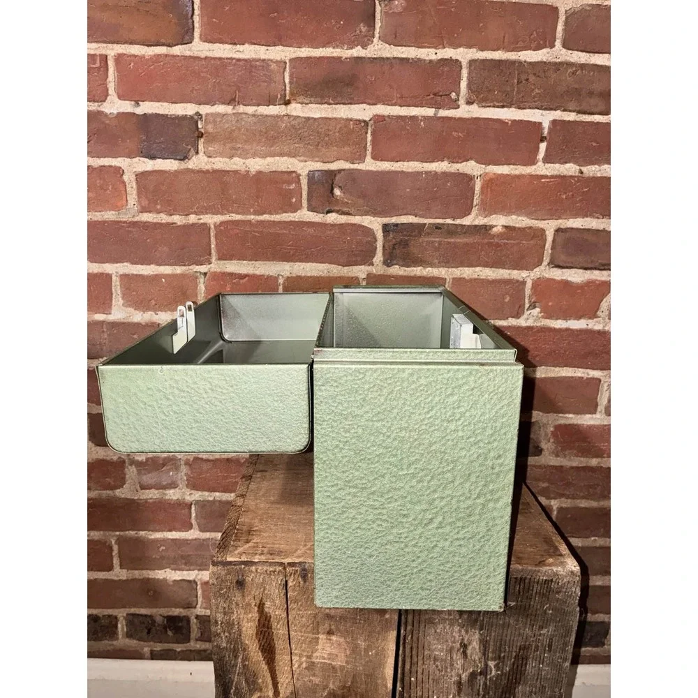 Hamilton Skotch Porta-File Green Metal Document Storage‎ Box